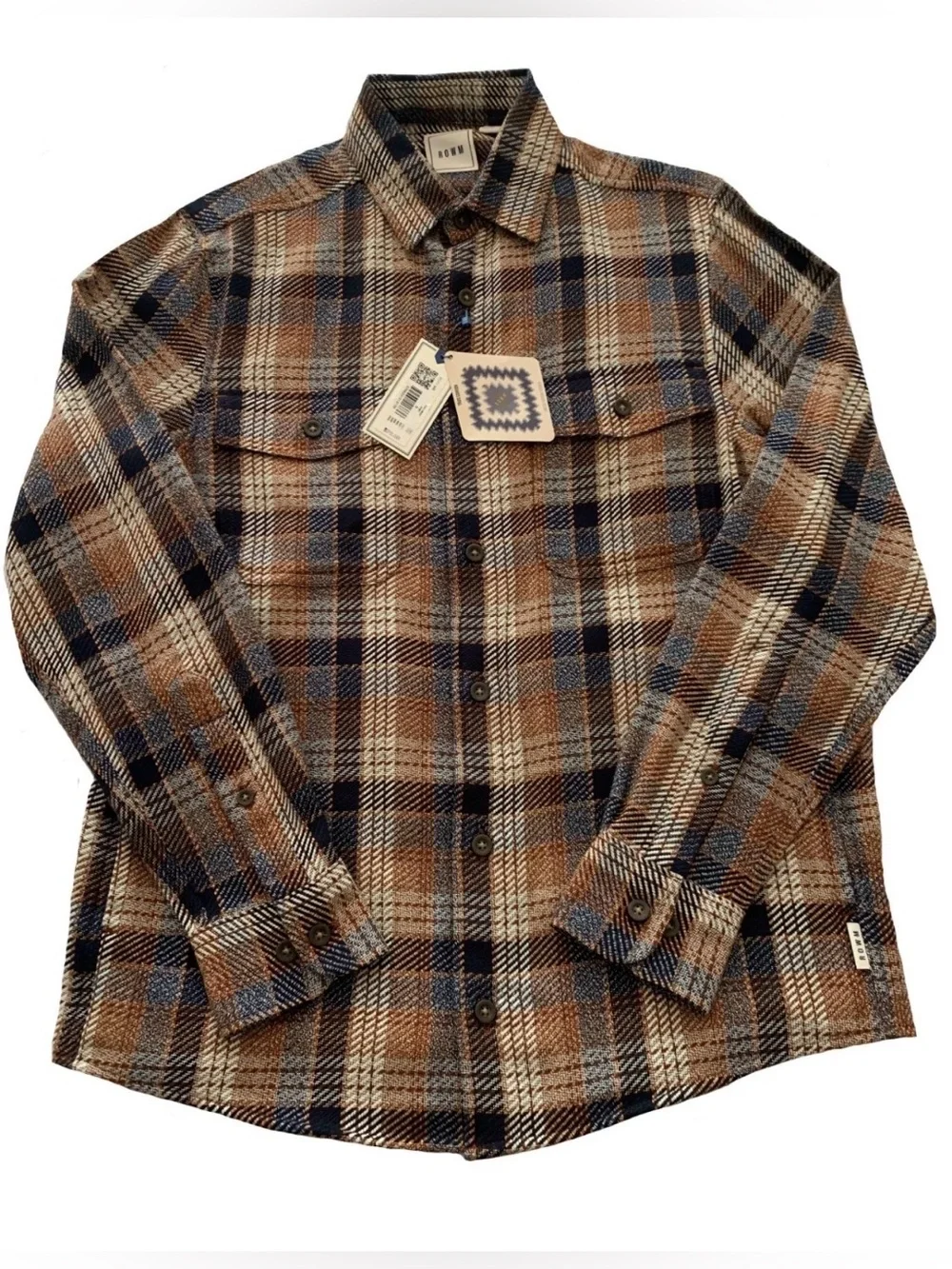 NEW Size S Men's Rowm Taos Canyon Shirt Jacket Heavyweight Button Up Rust $79